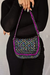 Quiche Holographic Black -Shoulder Bag