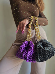 Shell Amethyst - Velvet Bag