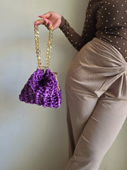 Shell Amethyst - Velvet Bag