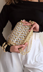Waffle Gold & Silver - Shoulder Bag