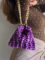 Shell Amethyst - Velvet Bag