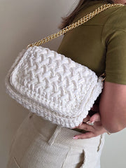 Waffle Holo White - Shoulder Bag