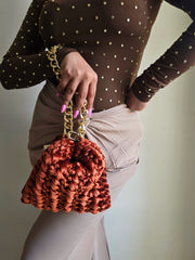Shell Terracota - Velvet Bag