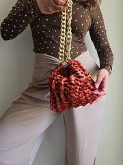 Shell Terracota - Velvet Bag