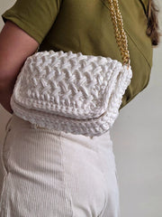 Waffle Holo White - Shoulder Bag