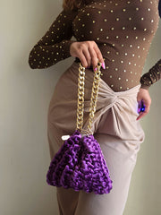 Shell Amethyst - Velvet Bag