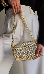 Waffle Gold & Silver - Shoulder Bag