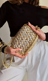 Waffle Gold & Silver - Shoulder Bag