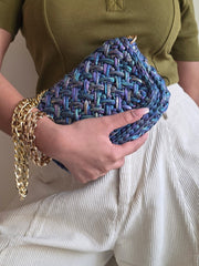 Waffle Holo Denim - Shoulder Bag