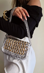 Waffle Silver & Gold - Shoulder Bag