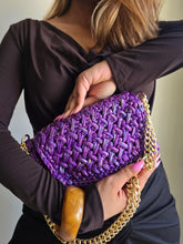 Waffle Holo Violet - Shoulder Bag