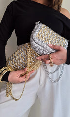 Waffle Gold & Silver - Shoulder Bag