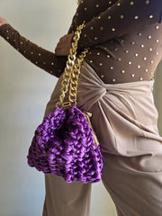 Shell Amethyst - Velvet Bag
