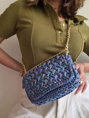 Waffle Holo Denim - Shoulder Bag