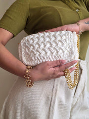Waffle Holo White - Shoulder Bag