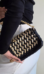 Waffle Black & Gold - Shoulder Bag