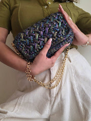 Waffle Holo Black - Shoulder Bag