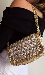 Waffle Gold & Silver - Shoulder Bag