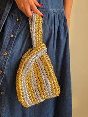 Toffee Gold & Silver - Potli Bag
