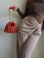 Shell Terracota - Velvet Bag